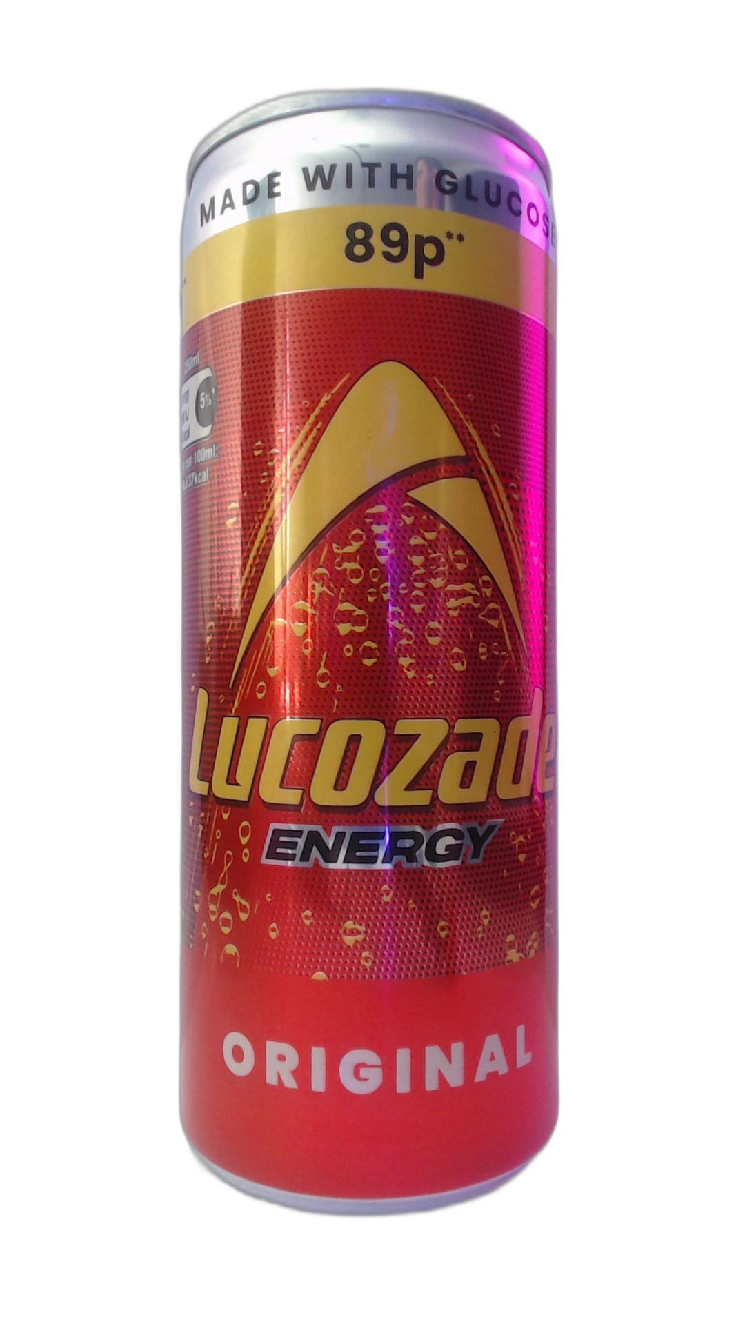 Lucozade Energy Original PMP 89p (Print Misalignment)